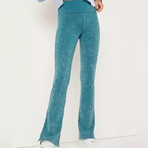 VS Pink Teal Cotton Foldover Waist Flare Legging size XS